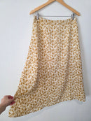 Ellison Yellow Floral Midi Skirt (L)