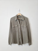 Aerie Oversized Waffle Shirt Jacket (S)