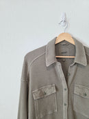 Aerie Oversized Waffle Shirt Jacket (S)
