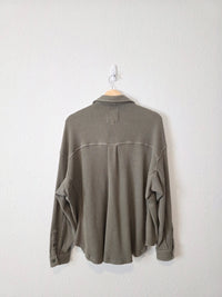 Aerie Oversized Waffle Shirt Jacket (S)