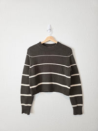 Z Supply Green Striped Sweater (S)