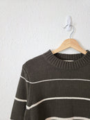 Z Supply Green Striped Sweater (S)
