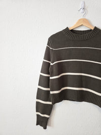 Z Supply Green Striped Sweater (S)