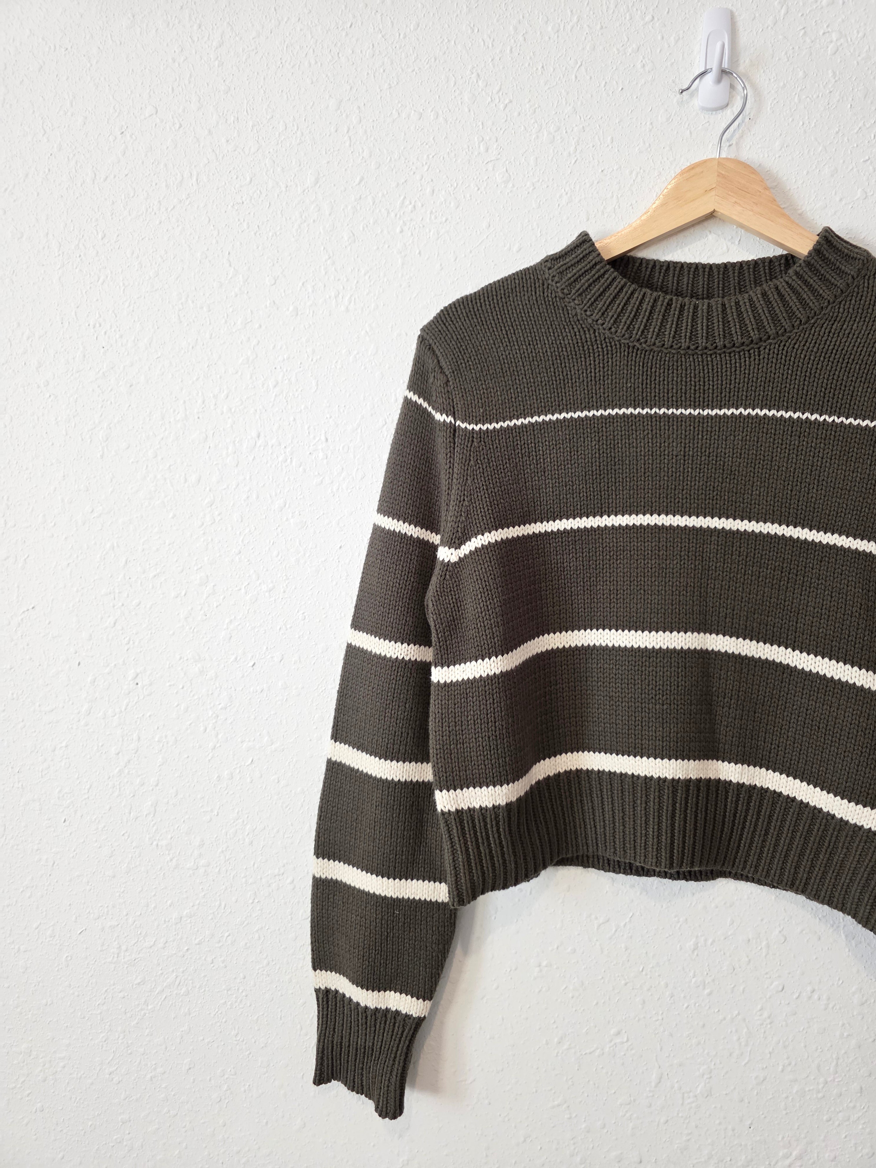 Z Supply Green Striped Sweater (S)