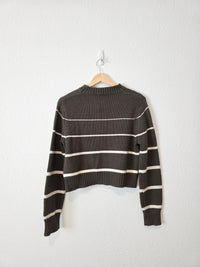 Z Supply Green Striped Sweater (S)