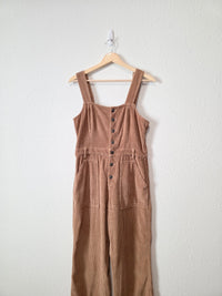 Aerie Corduroy Kick Flare Overalls (M)