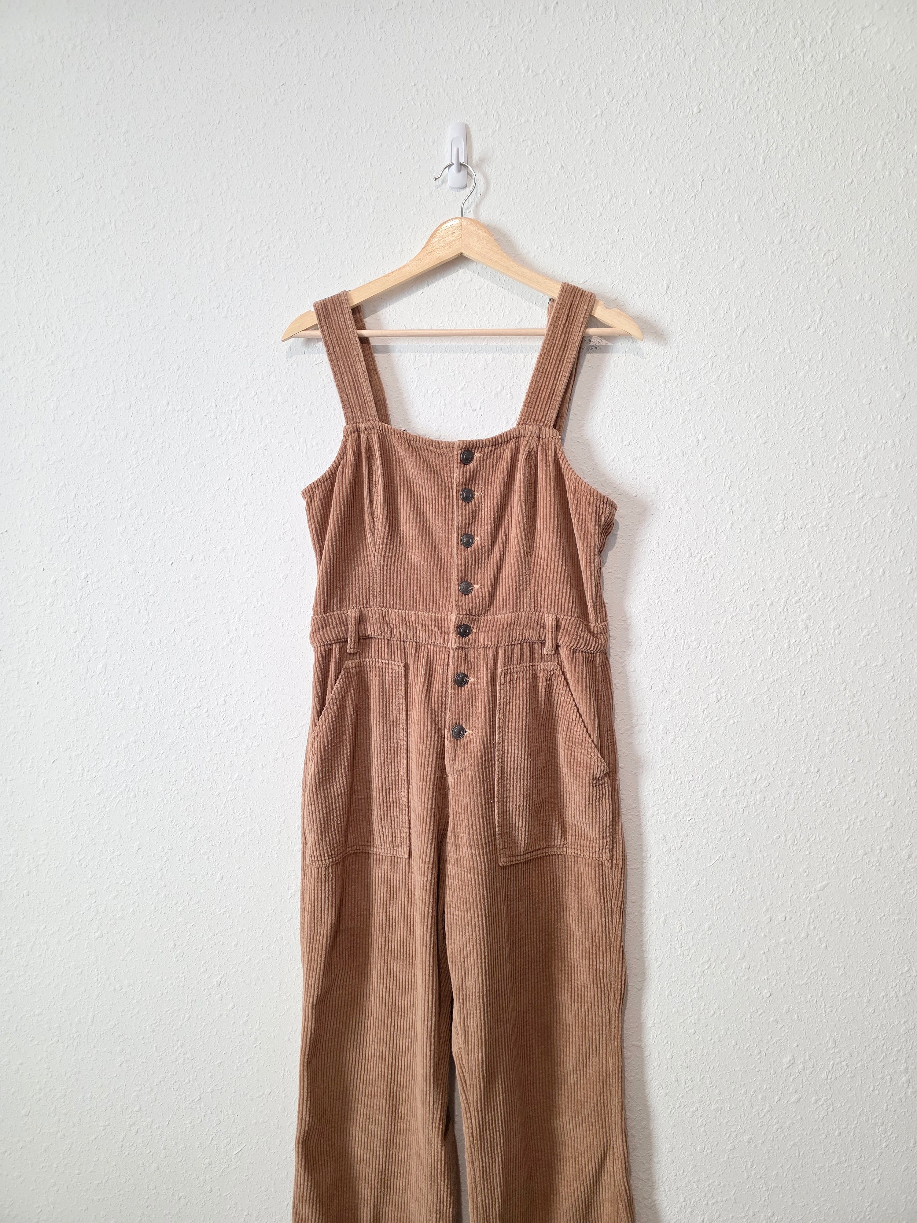 Aerie Corduroy Kick Flare Overalls (M)