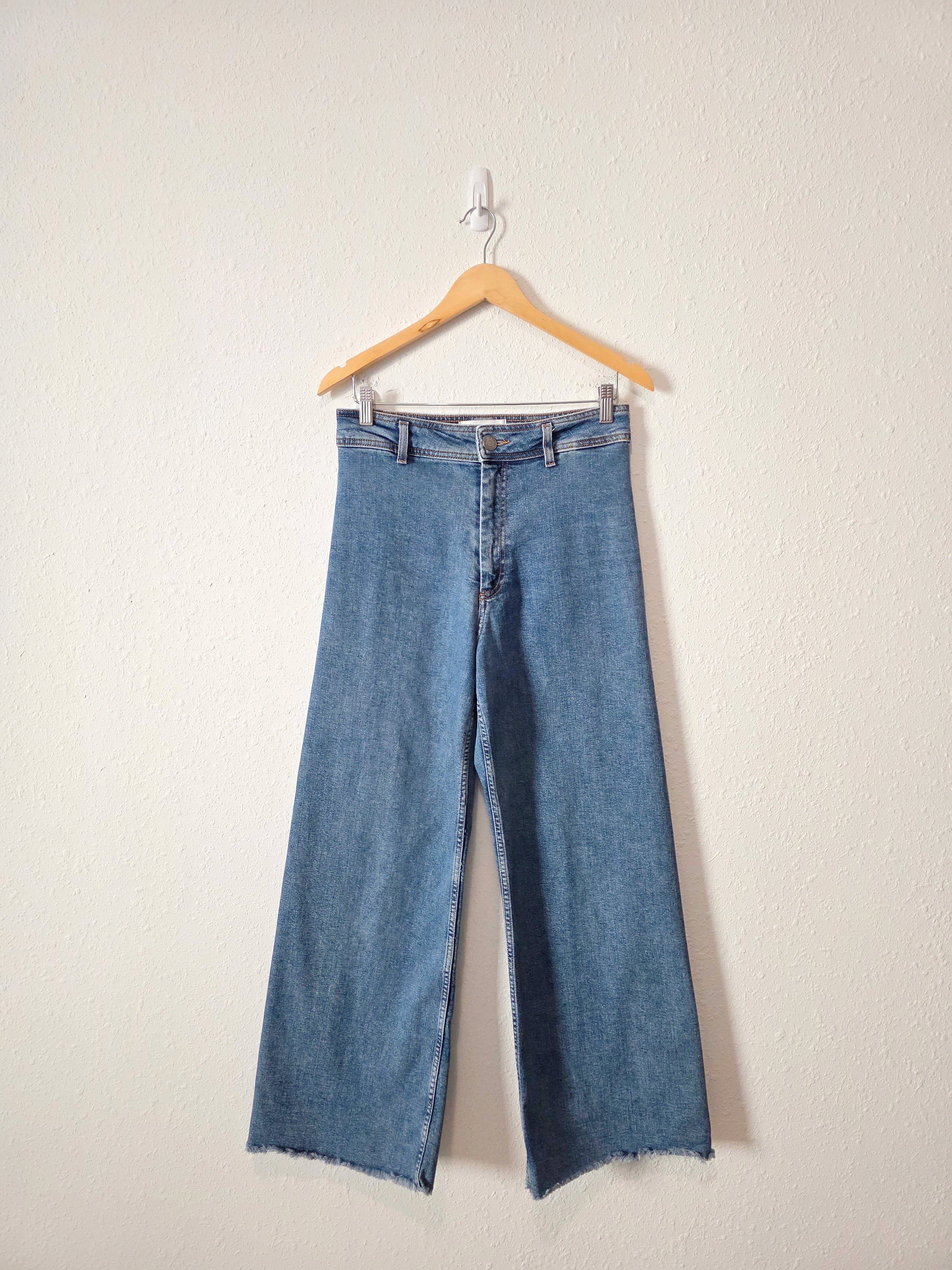Zara Marine Straight/Wide Leg Jeans (8)