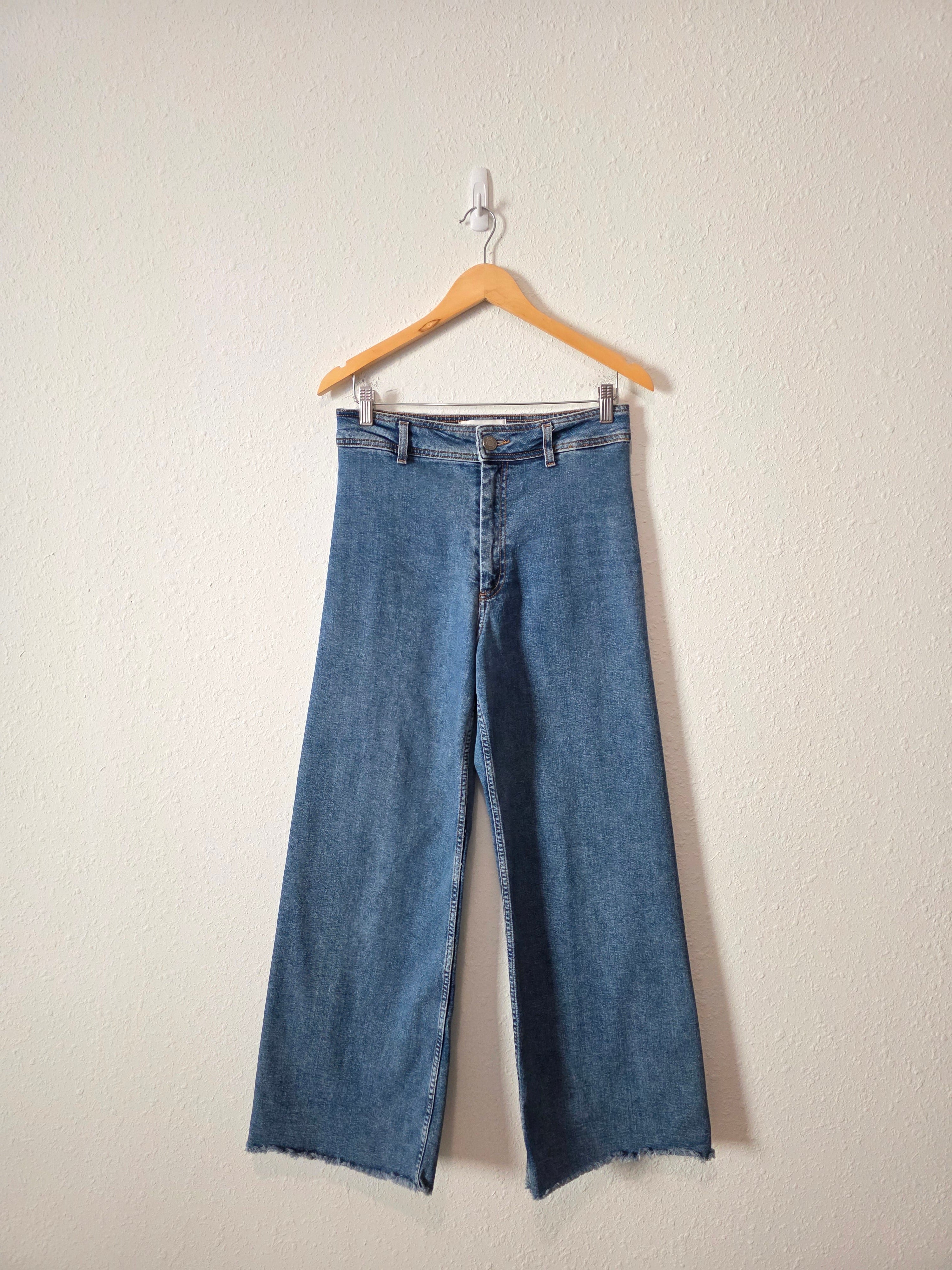 Zara Marine Straight/Wide Leg Jeans (8)