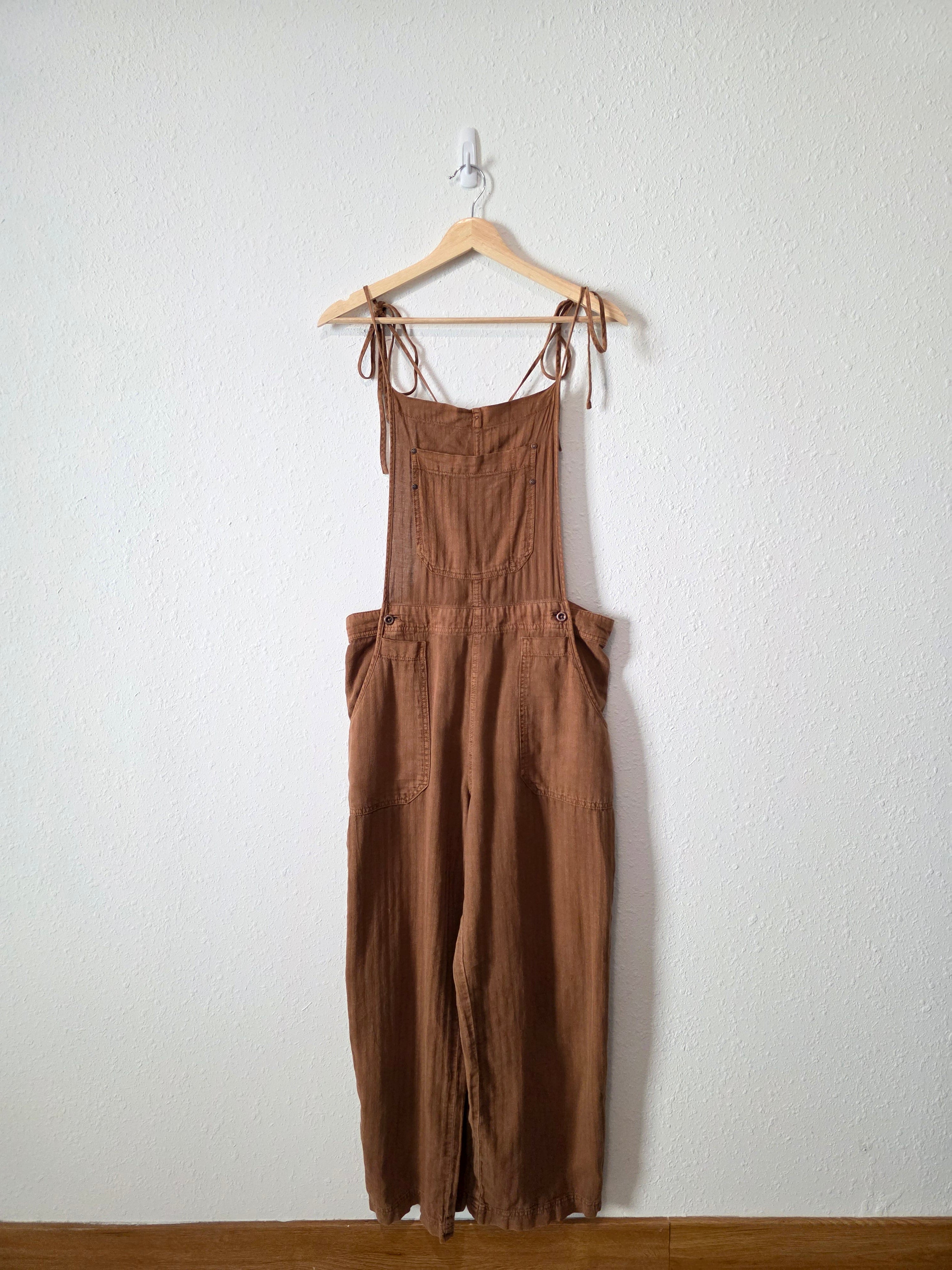 Free People Linen Cotton Overalls (M)