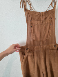 Free People Linen Cotton Overalls (M)