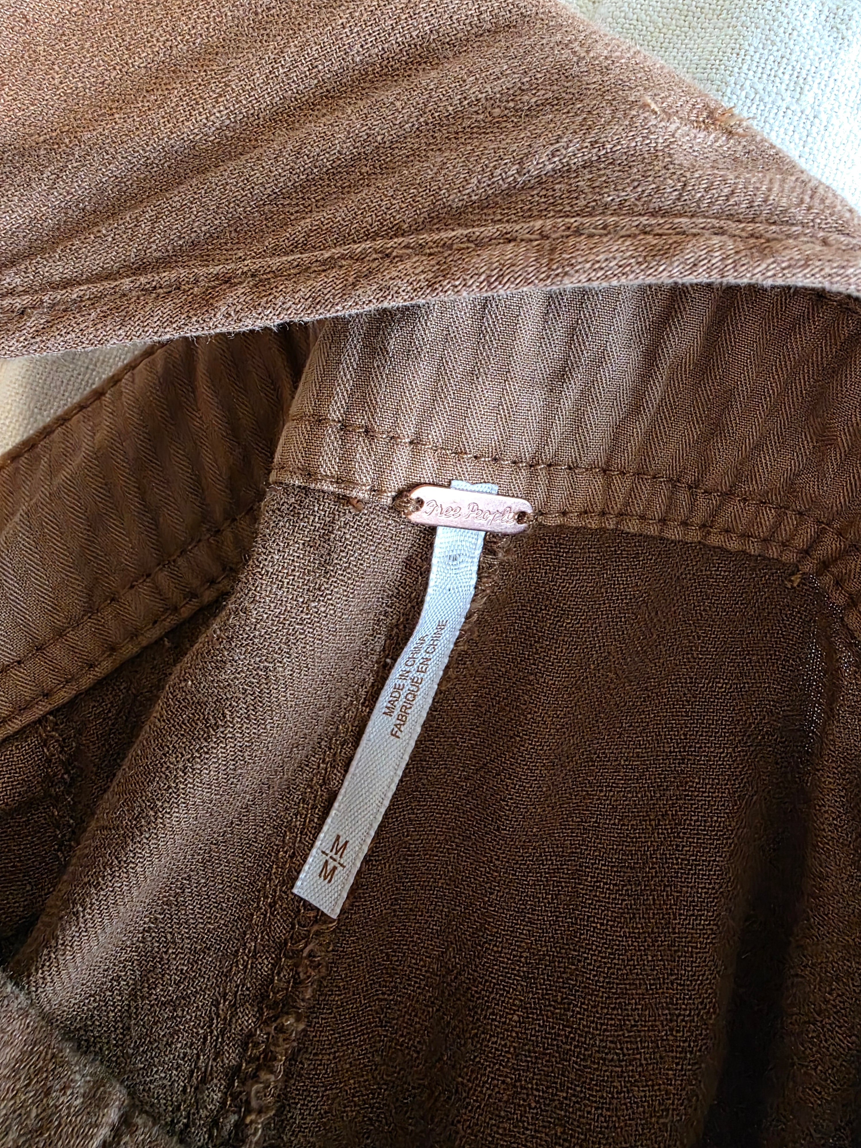 Free People Linen Cotton Overalls (M)