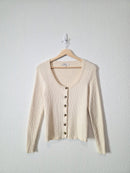 Madewell Cream Cardigan Sweater (S)