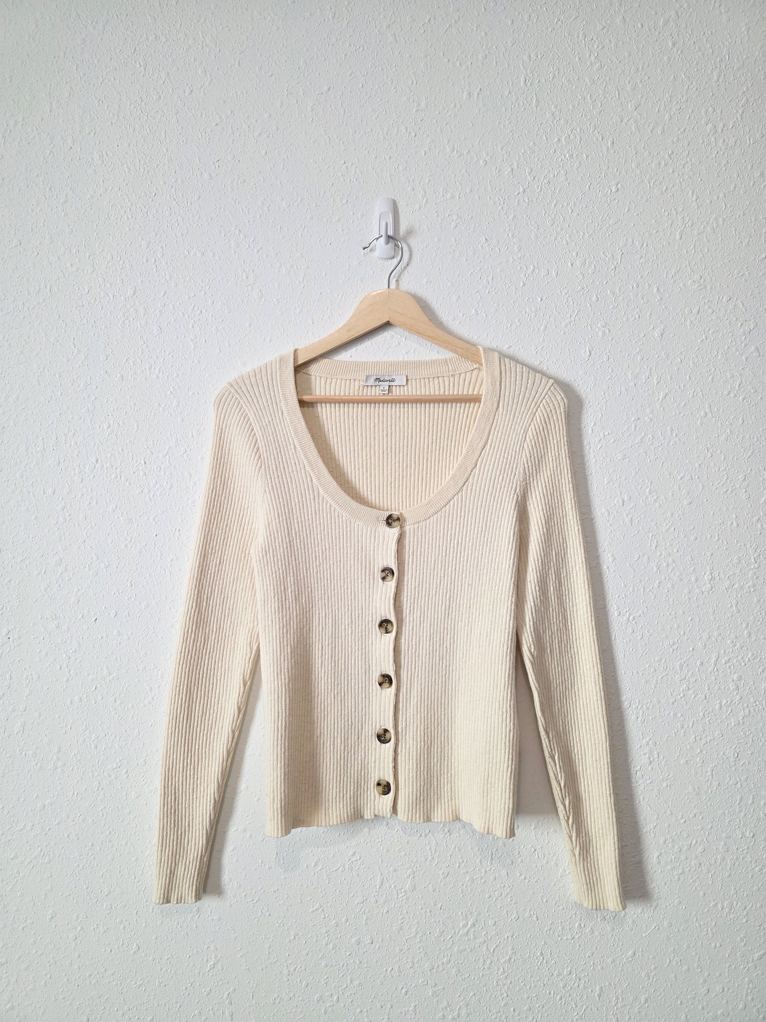 Madewell Cream Cardigan Sweater (S)