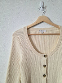 Madewell Cream Cardigan Sweater (S)