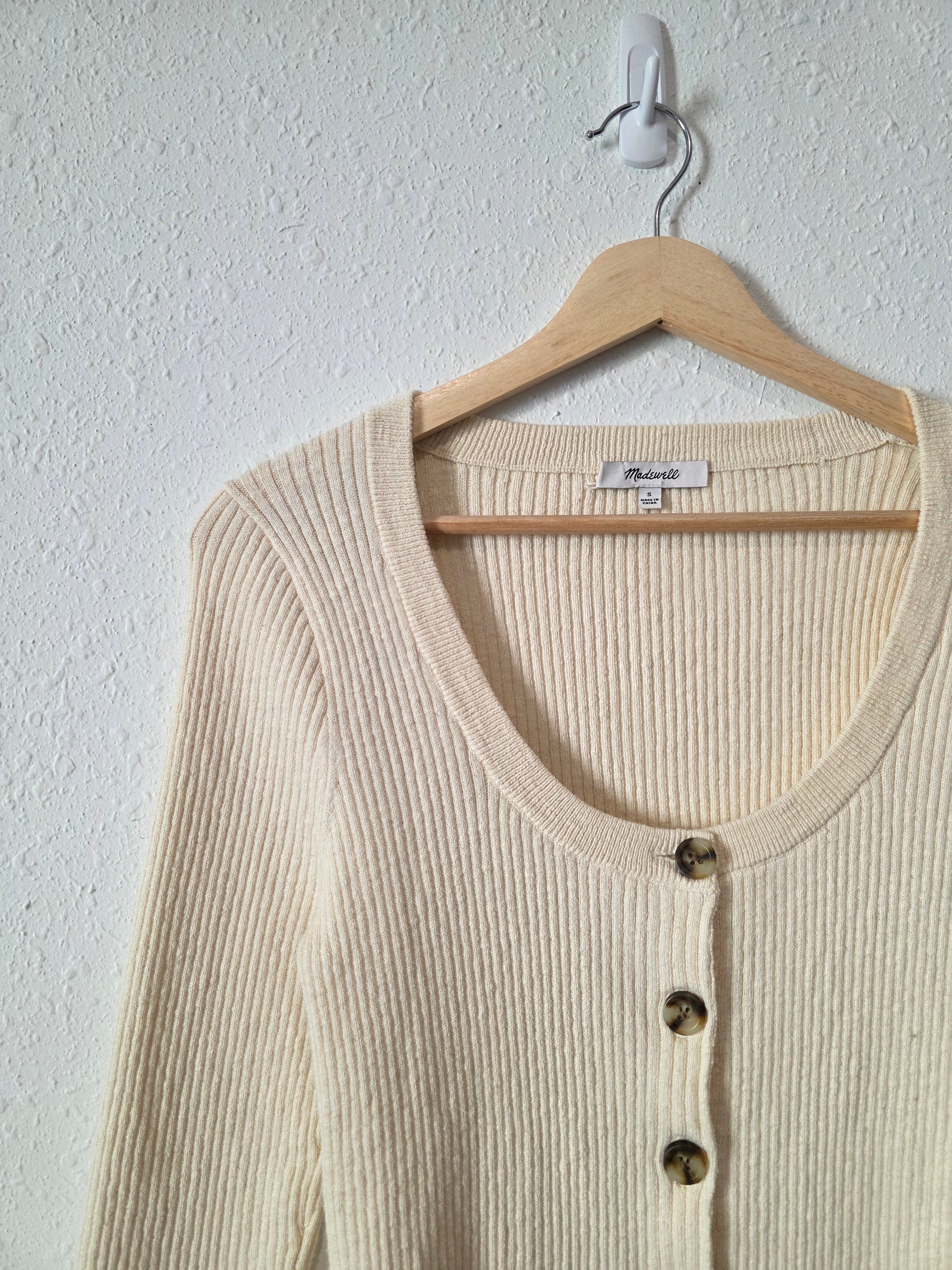 Madewell Cream Cardigan Sweater (S)