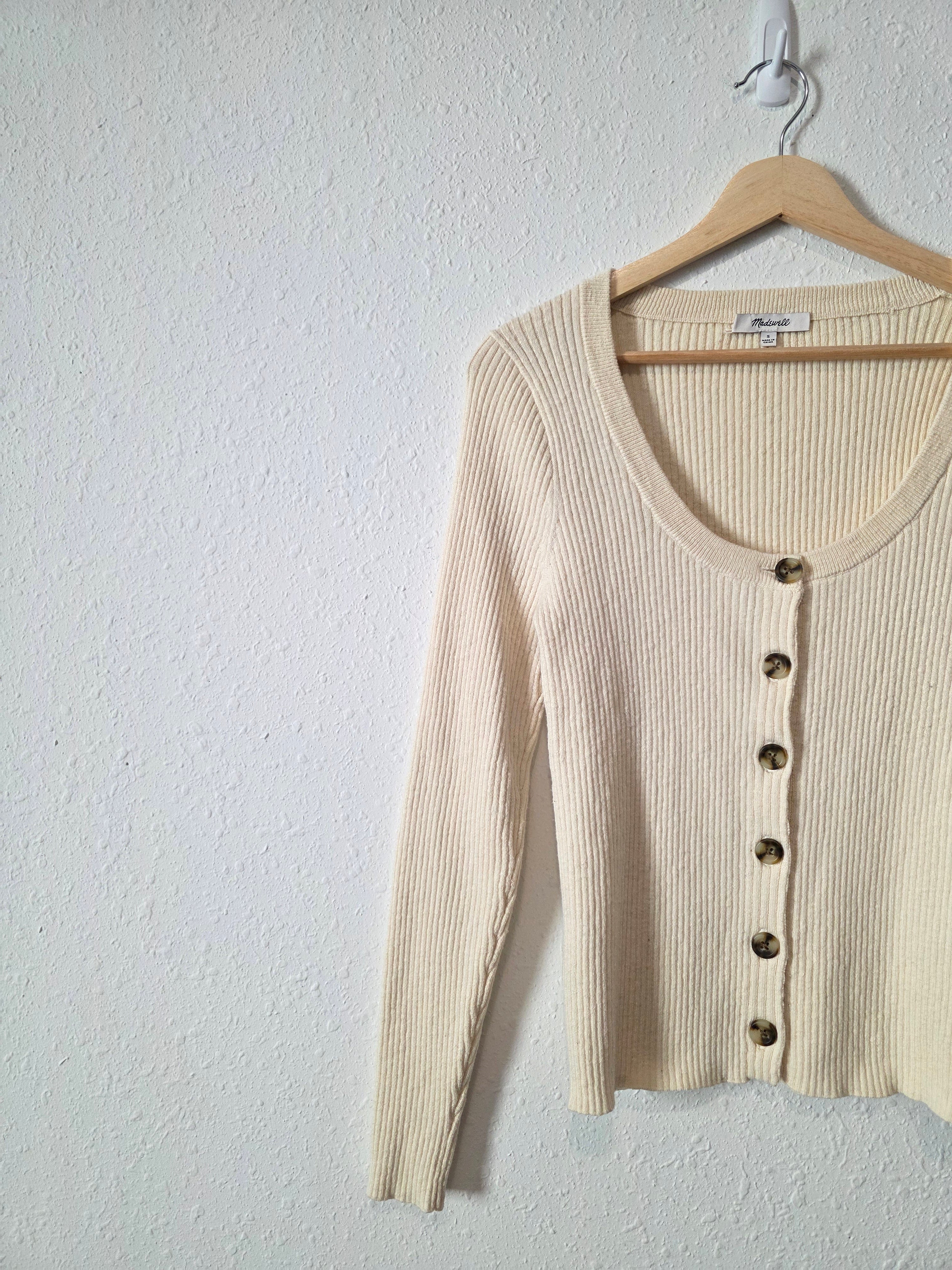 Madewell Cream Cardigan Sweater (S)