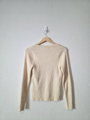 Madewell Cream Cardigan Sweater (S)