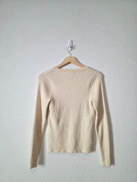 Madewell Cream Cardigan Sweater (S)