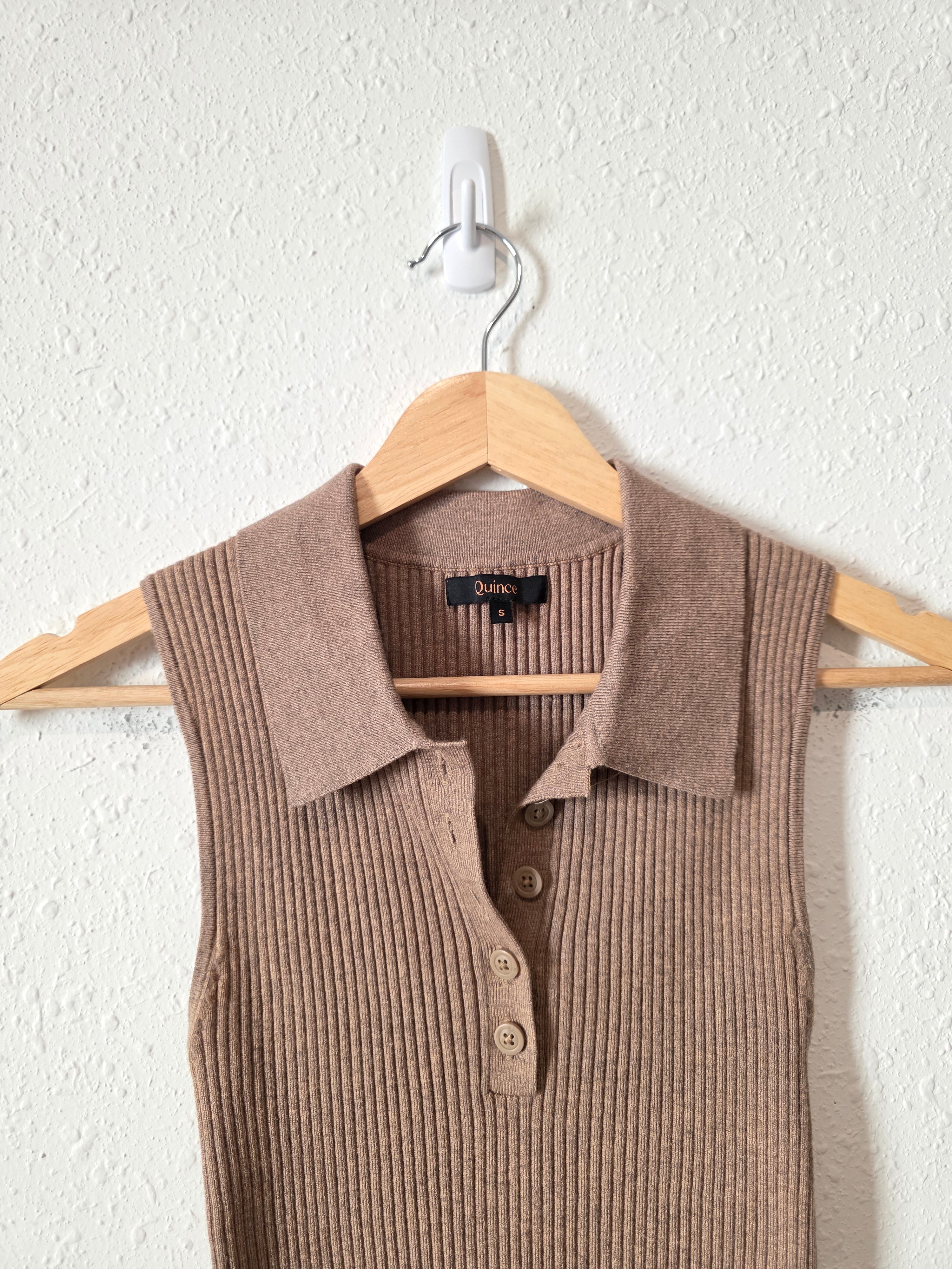 Quince Ribbed Sweater Tank (S)