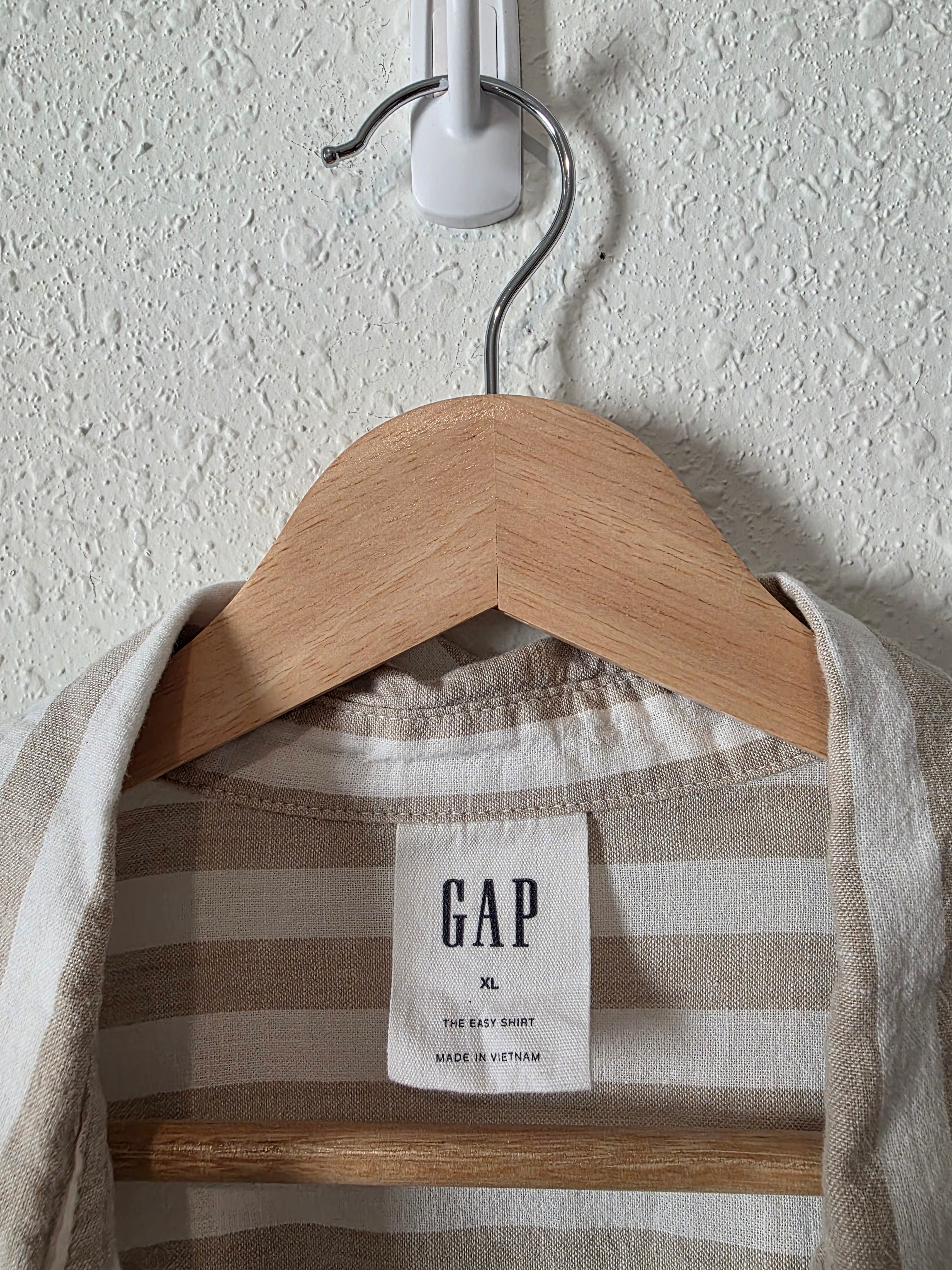 Gap Striped Linen Cotton Button Up (XL)