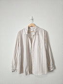 Gap Striped Linen Cotton Button Up (XL)
