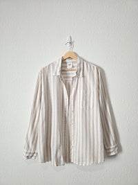 Gap Striped Linen Cotton Button Up (XL)
