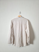 Gap Striped Linen Cotton Button Up (XL)