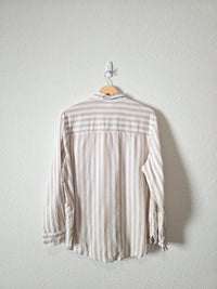 Gap Striped Linen Cotton Button Up (XL)