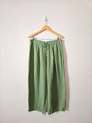 Green Wide Leg Linen Pants (M)