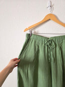 Green Wide Leg Linen Pants (M)
