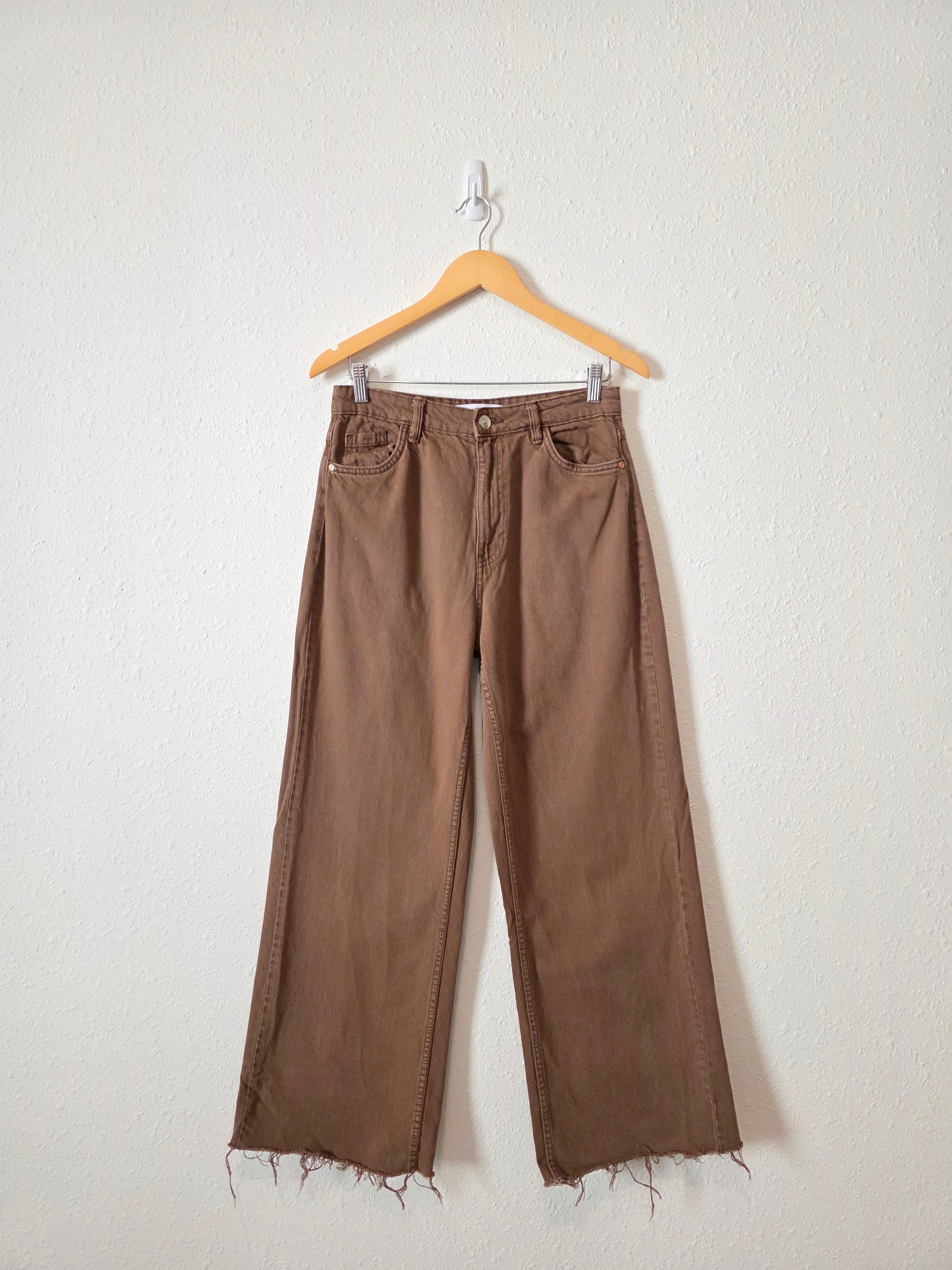 Brown Wide Leg Jeans (6)