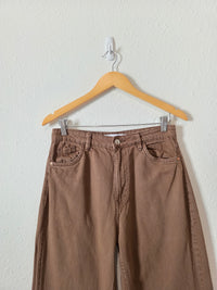 Brown Wide Leg Jeans (6)