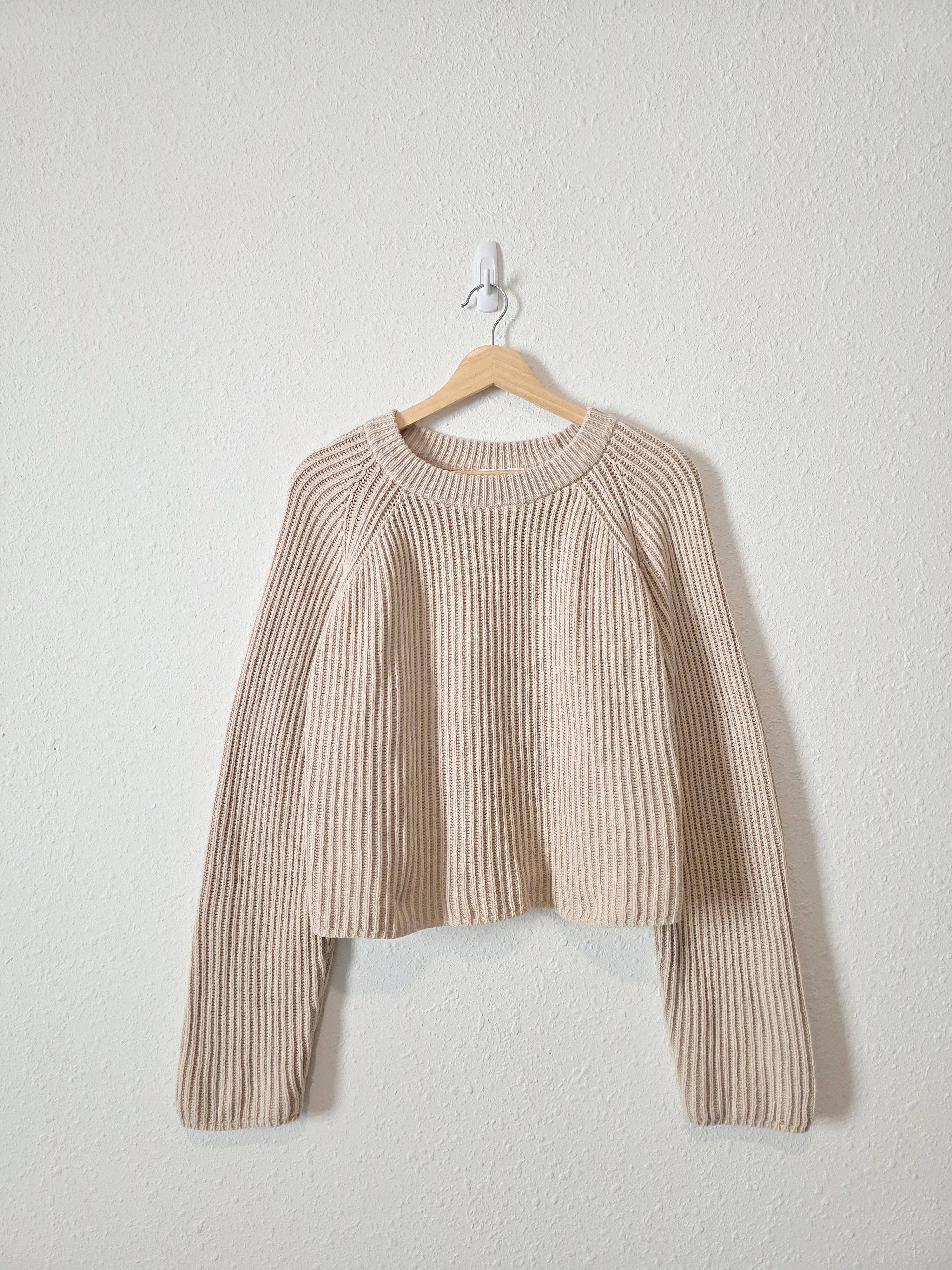 All Row Chunky Cotton Sweater (L)