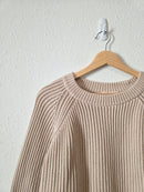 All Row Chunky Cotton Sweater (L)