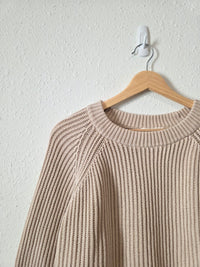 All Row Chunky Cotton Sweater (L)