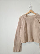 All Row Chunky Cotton Sweater (L)
