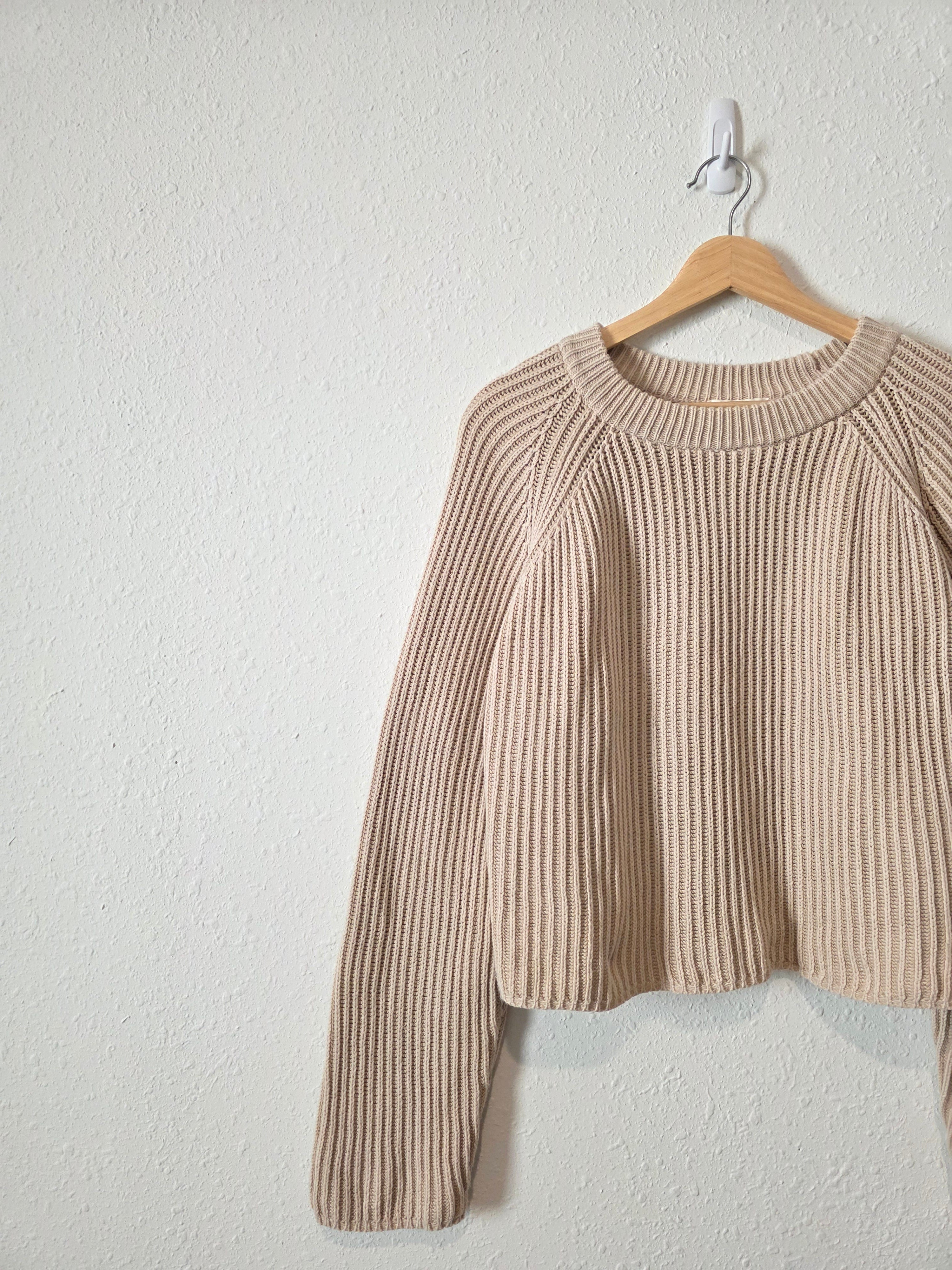 All Row Chunky Cotton Sweater (L)
