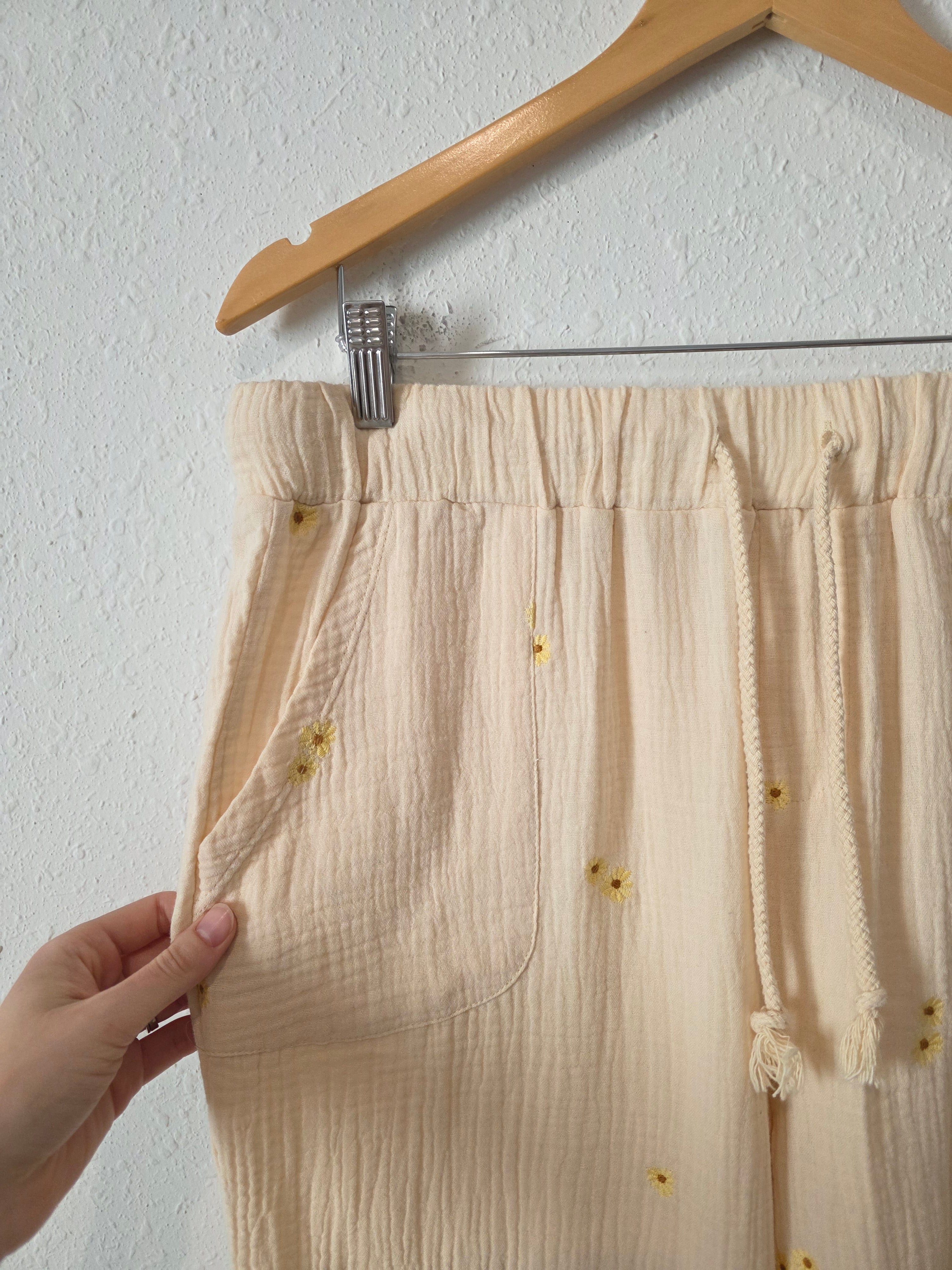 Roolee Daisy Cotton Gauze Pants (L)