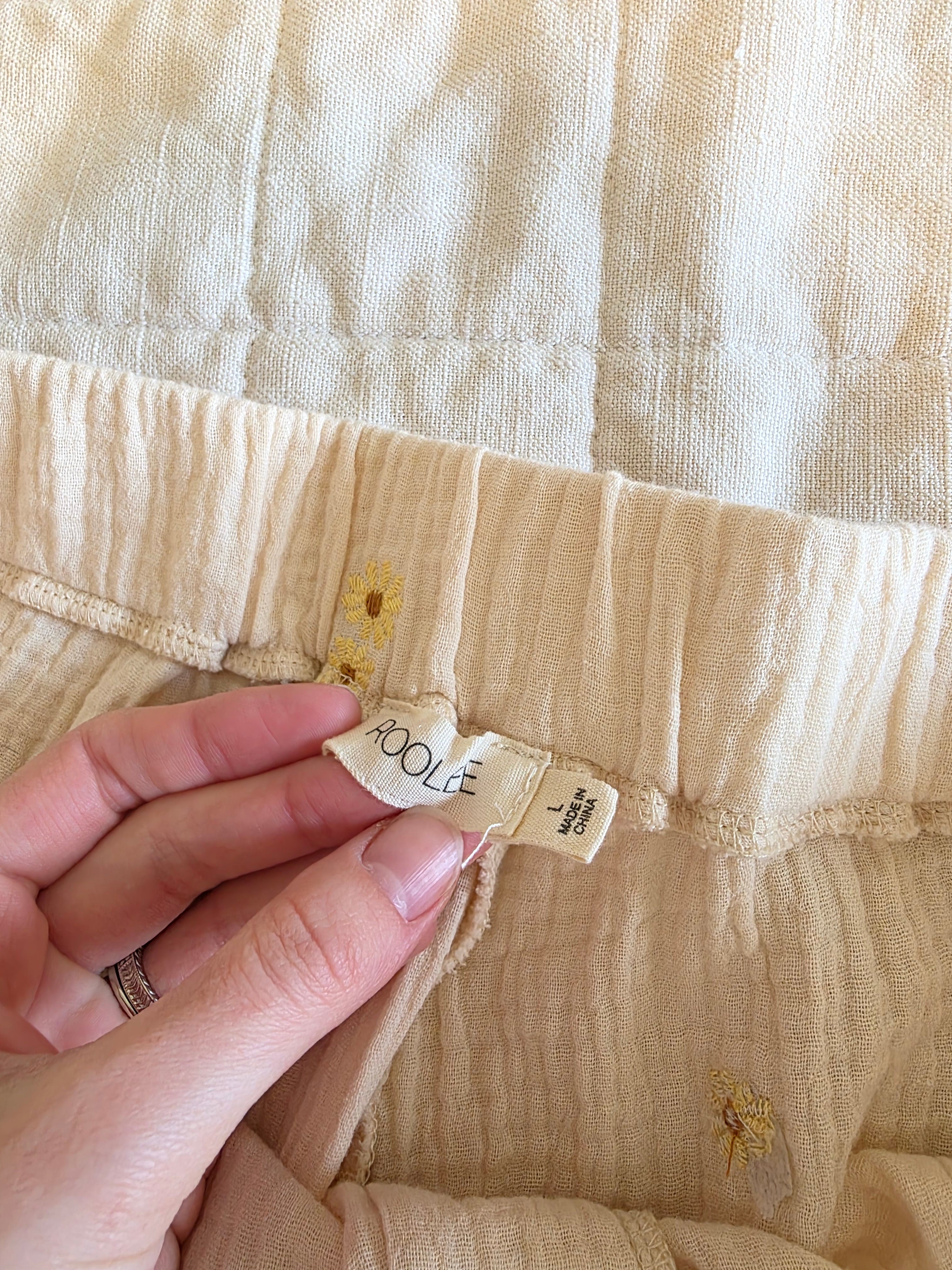 Roolee Daisy Cotton Gauze Pants (L)