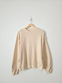 Madewell Cotton Waffle Sweatshirt (L/XL)