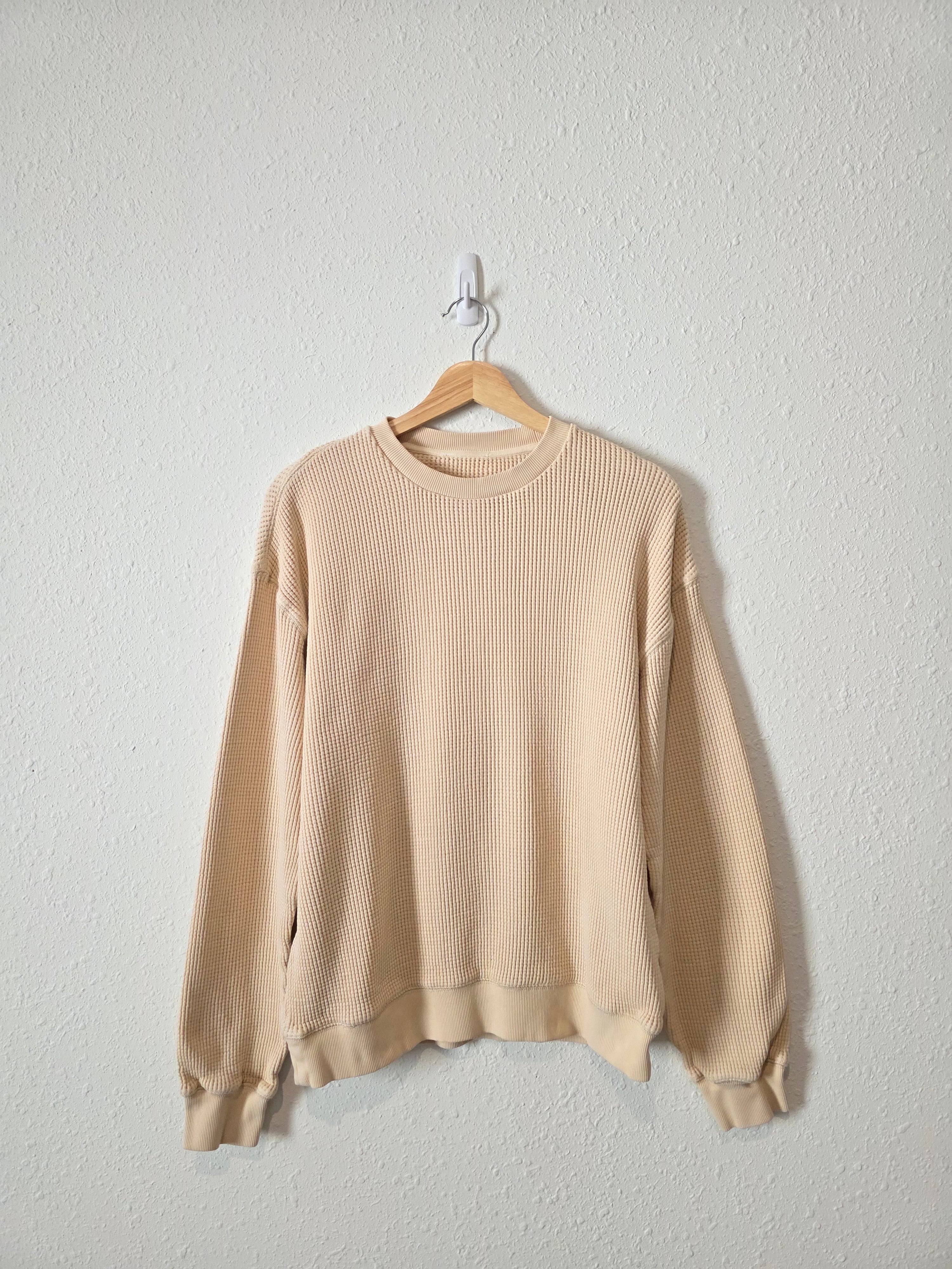 Madewell Cotton Waffle Sweatshirt (L/XL)