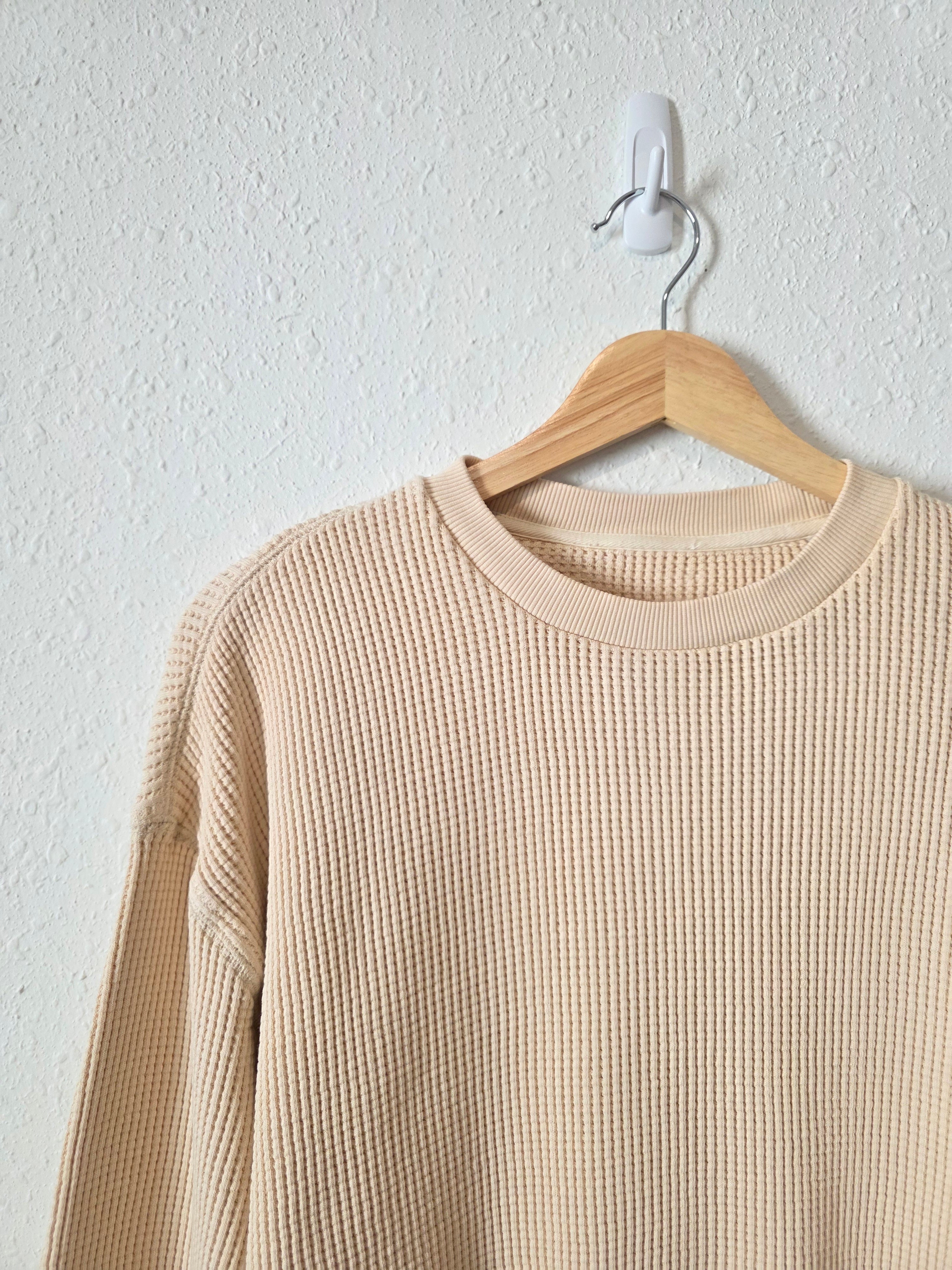 Madewell Cotton Waffle Sweatshirt (L/XL)