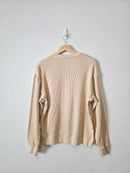 Madewell Cotton Waffle Sweatshirt (L/XL)
