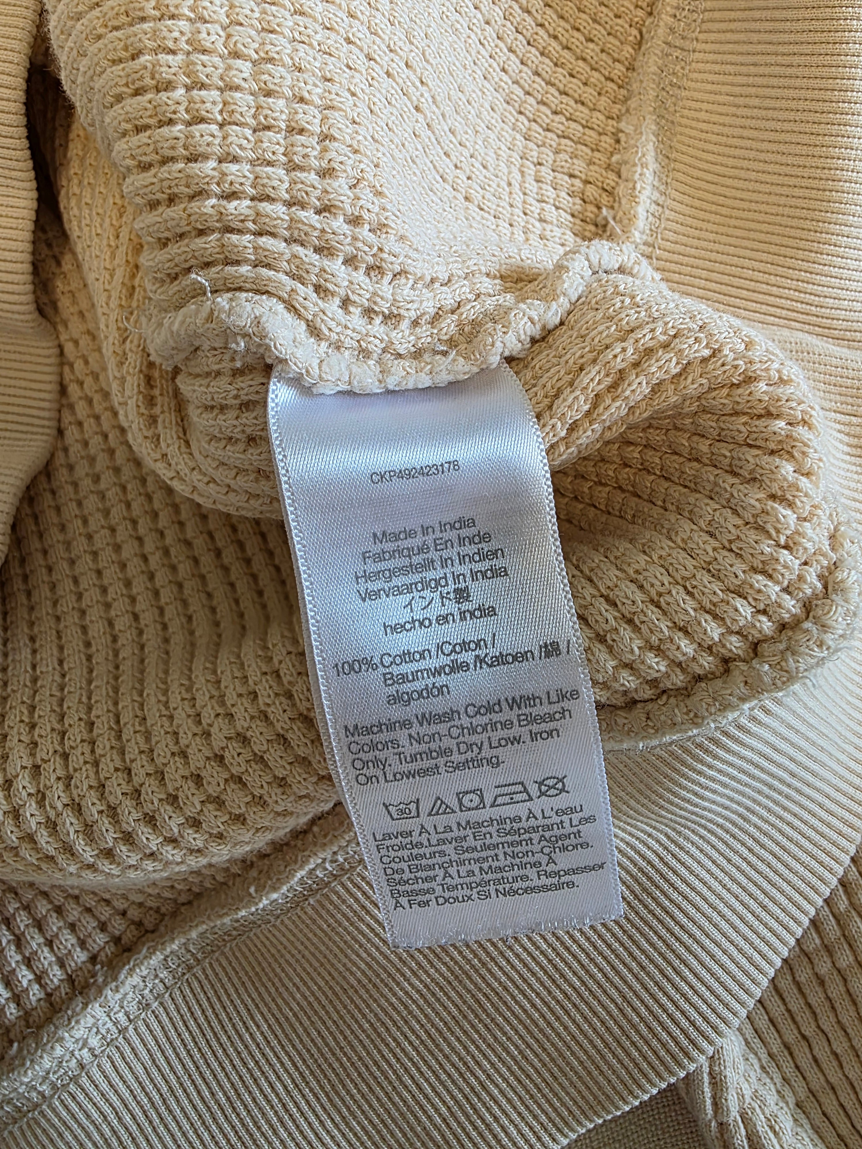 Madewell Cotton Waffle Sweatshirt (L/XL)