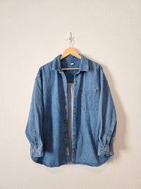 Oversized Denim Shirt Jacket (L)