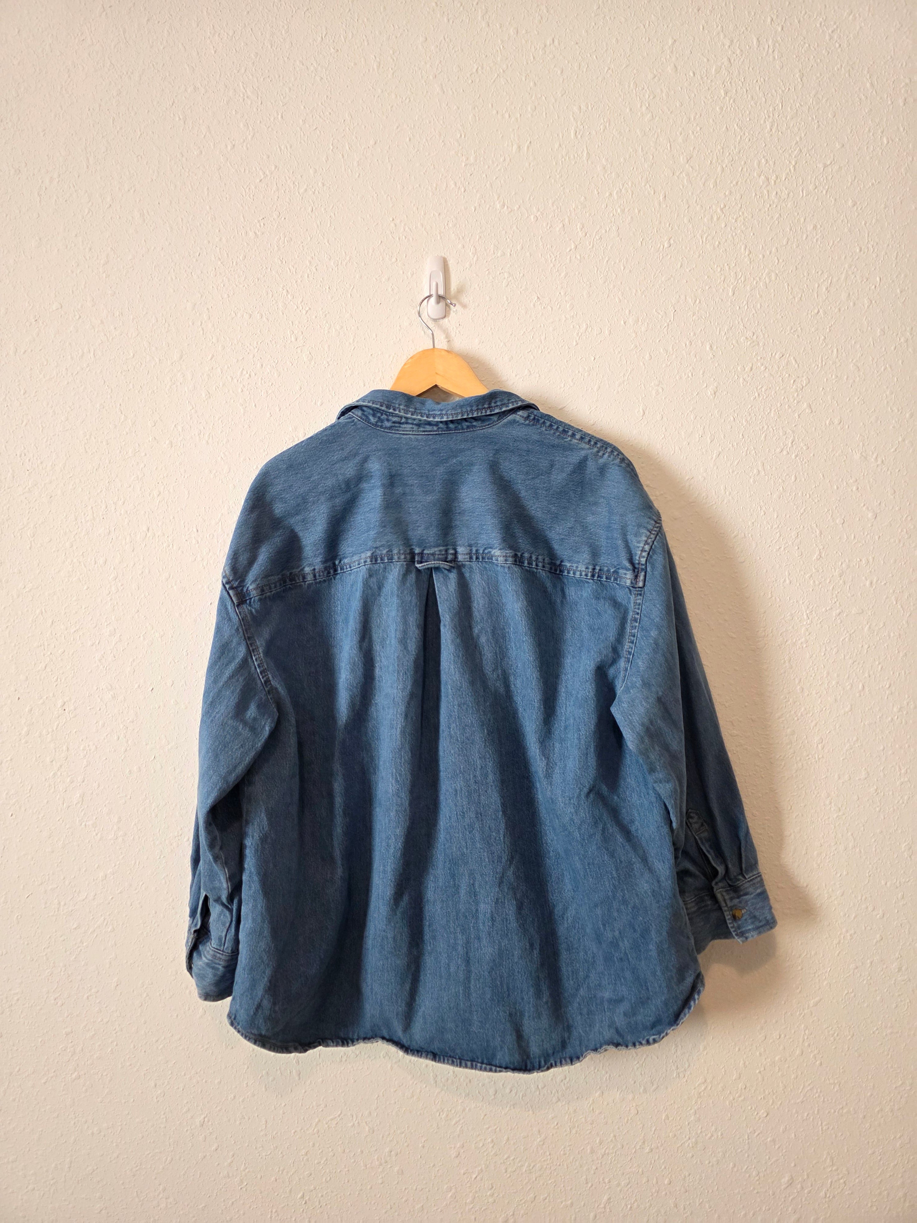 Oversized Denim Shirt Jacket (L)