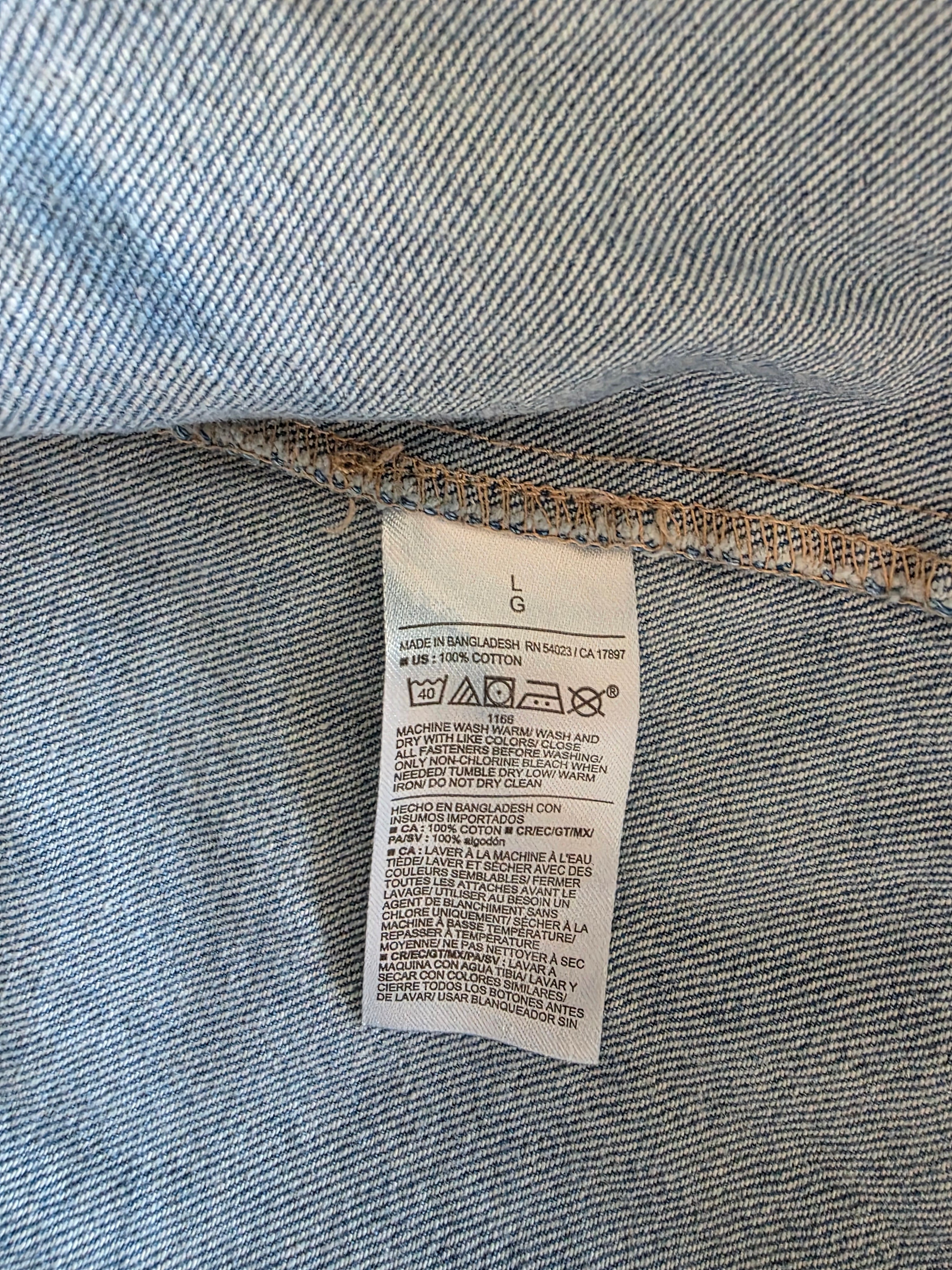Oversized Denim Shirt Jacket (L)