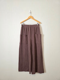 Bibi Textured Wide Leg Pants (L)