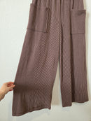 Bibi Textured Wide Leg Pants (L)